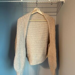 Cozy Pink/Cream Knit Bolero